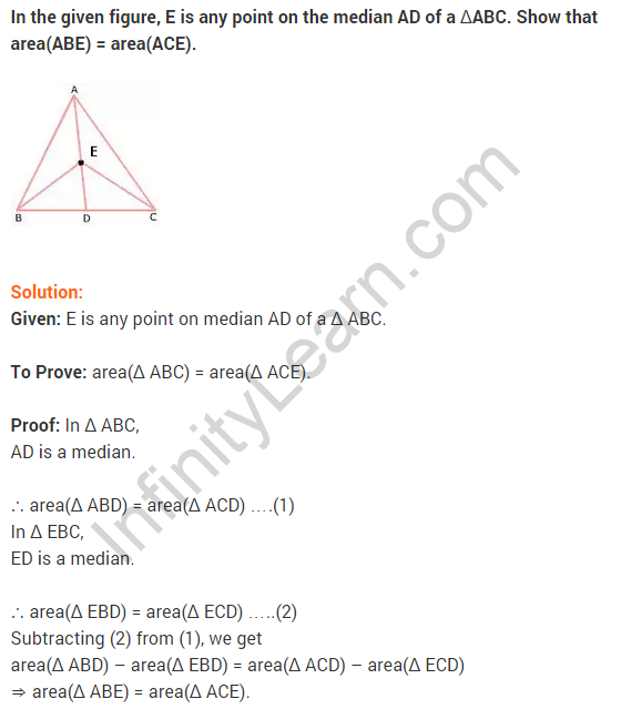 NCERT Solutions for Class 9 Maths Chapter 9 Areas of Parallelograms and Triangles Ex 9.3 A1