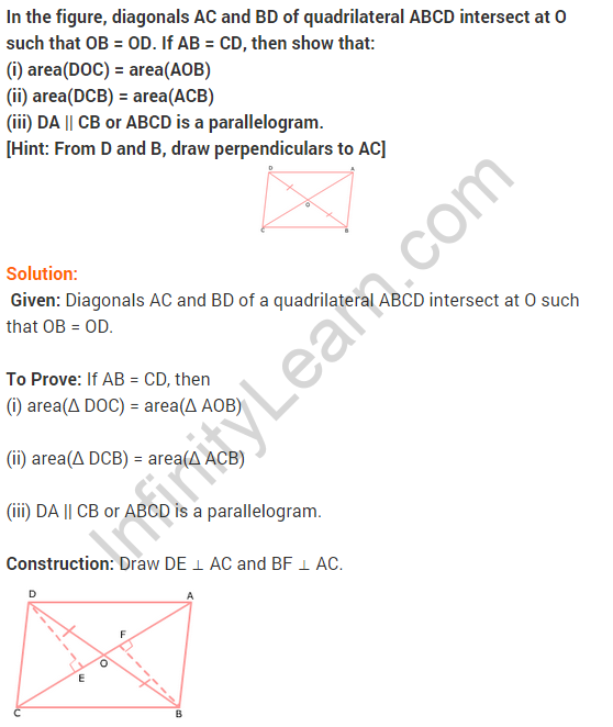 NCERT Solutions for Class 9 Maths Chapter 9 Areas of Parallelograms and Triangles Ex 9.3 A6