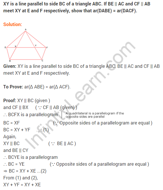 NCERT Solutions for Class 9 Maths Chapter 9 Areas of Parallelograms and Triangles Ex 9.3 A8