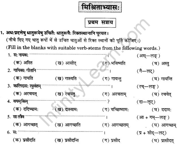 NCERT Solutions for Class 9th Sanskrit Chapter 10 Vidhiliga Lakarah 12