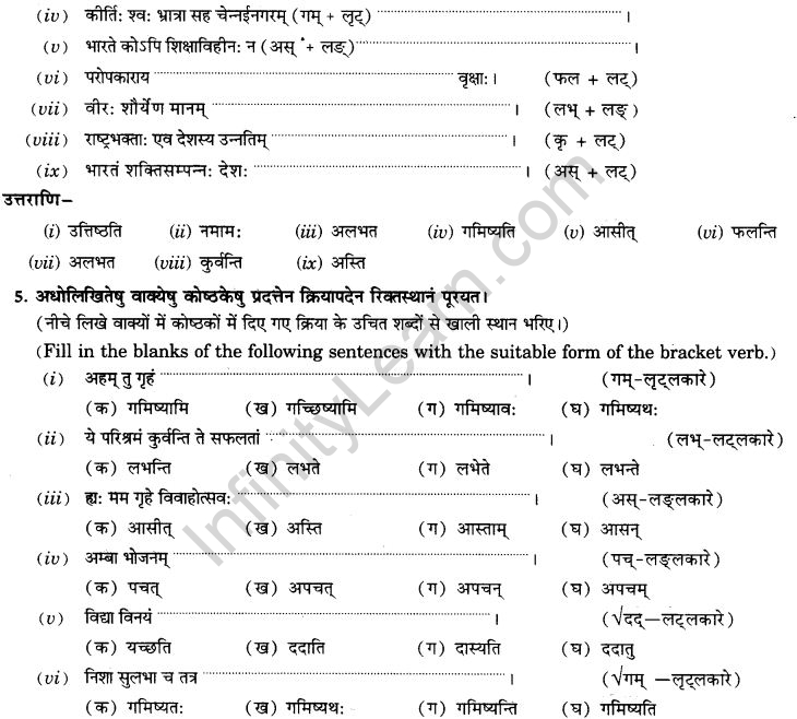 NCERT Solutions for Class 9th Sanskrit Chapter 10 Vidhiliga Lakarah 19