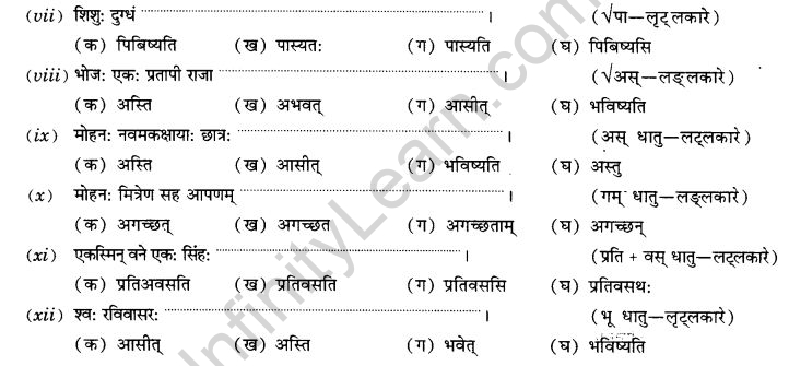 NCERT Solutions for Class 9th Sanskrit Chapter 10 Vidhiliga Lakarah 20