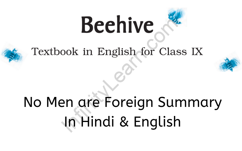 No Men are Foreign Summary Class 9 English