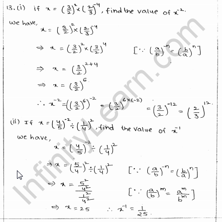 RD Sharma Class 8 Solutions Chapter 2 Powers Ex 2.2 Q 13