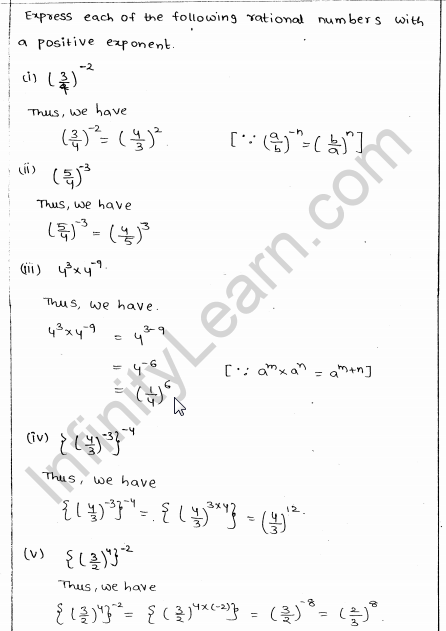 RD Sharma Class 8 Solutions Chapter 2 Powers Ex 2.2 Q 6