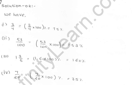 RD Sharma class 7 solutions 11.Percentage Ex-11.1 Q 2