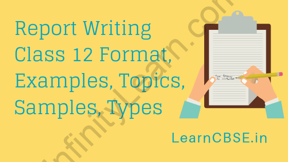 report writing format cbse 12