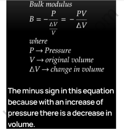 Answered: The bulk modulus for a material with…