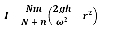 Formula for moment of inertia of flywheel