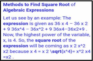 Algebraic Expressions