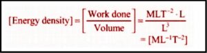 Dimension of Energy Density