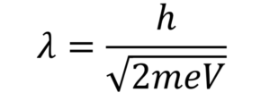 de broglie wavelength formula