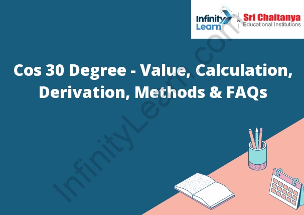 Cos 30 Degree - Value, Calculation, Derivation, Methods & FAQs
