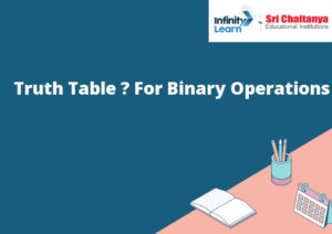 Truth Table – For Binary Operations