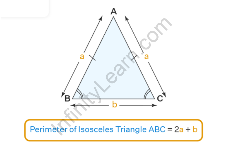 perimeter of isosceles triangle formula class 10