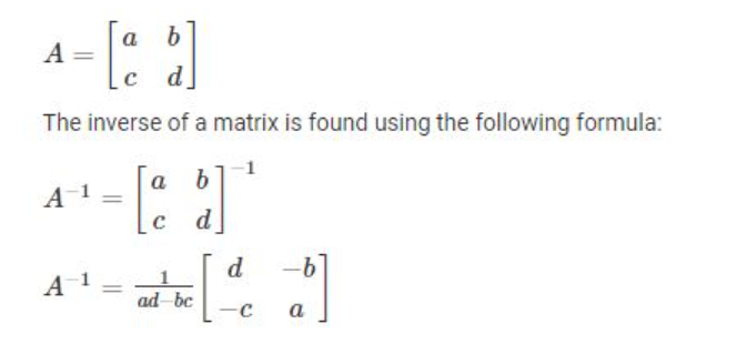 Inverse matrix method