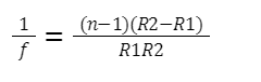 lensmakers equation derivation