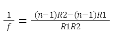 lensmakers equation derivation