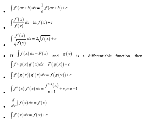 Integration by substitution related formula 