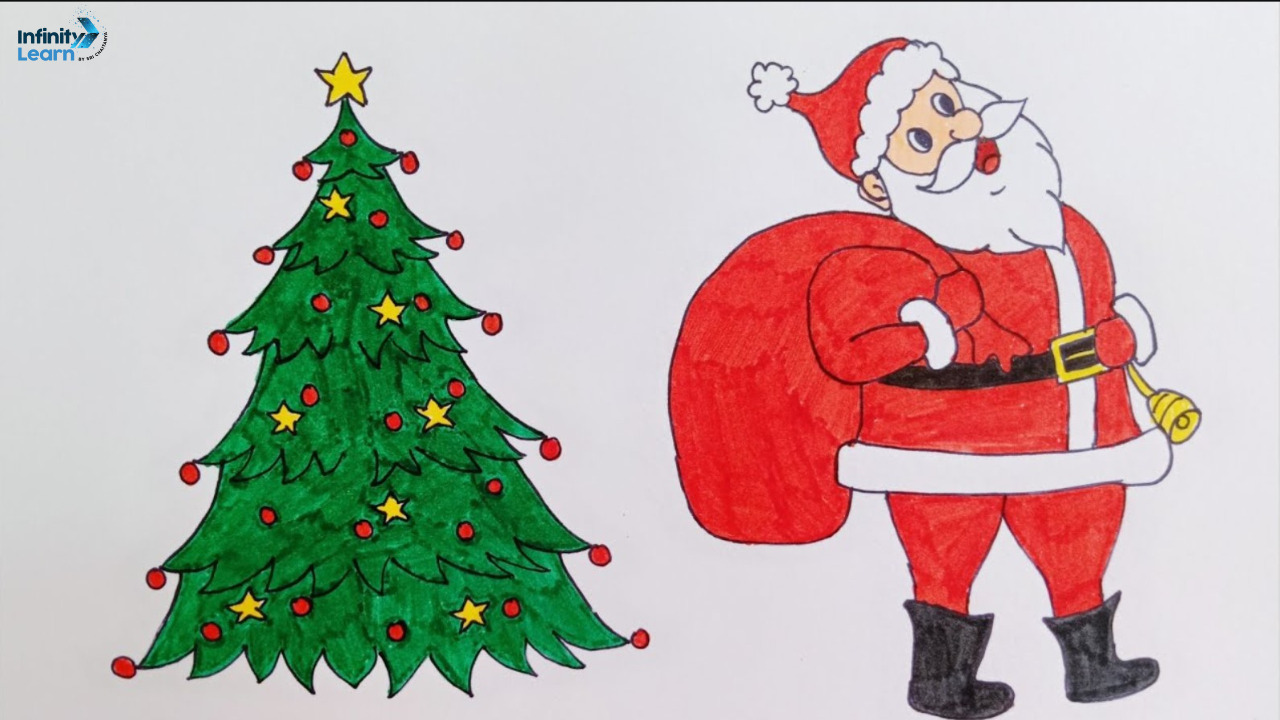 How to Draw Santa Claus - My Itchy Child - Easy activity for young children-nextbuild.com.vn