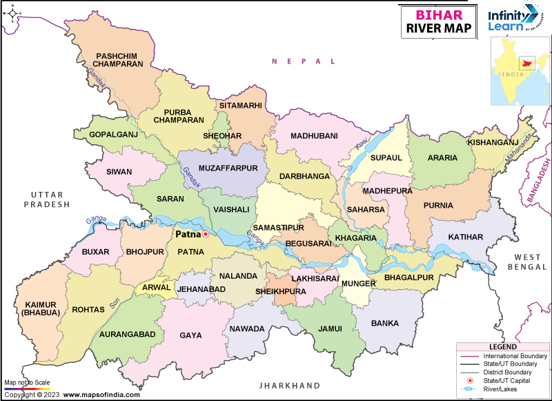 map of Bihar river 