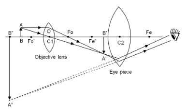 compound microscope ray diagram