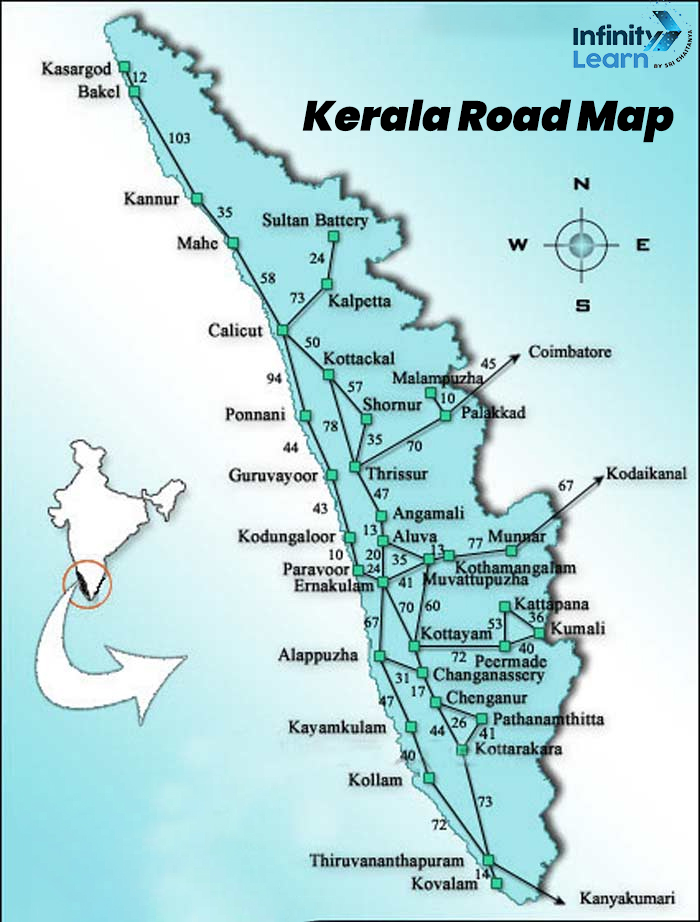 Kerala Road Map 