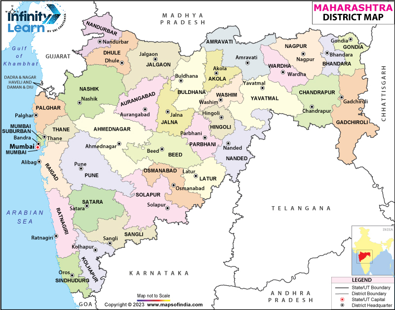 Maharashtra district map 