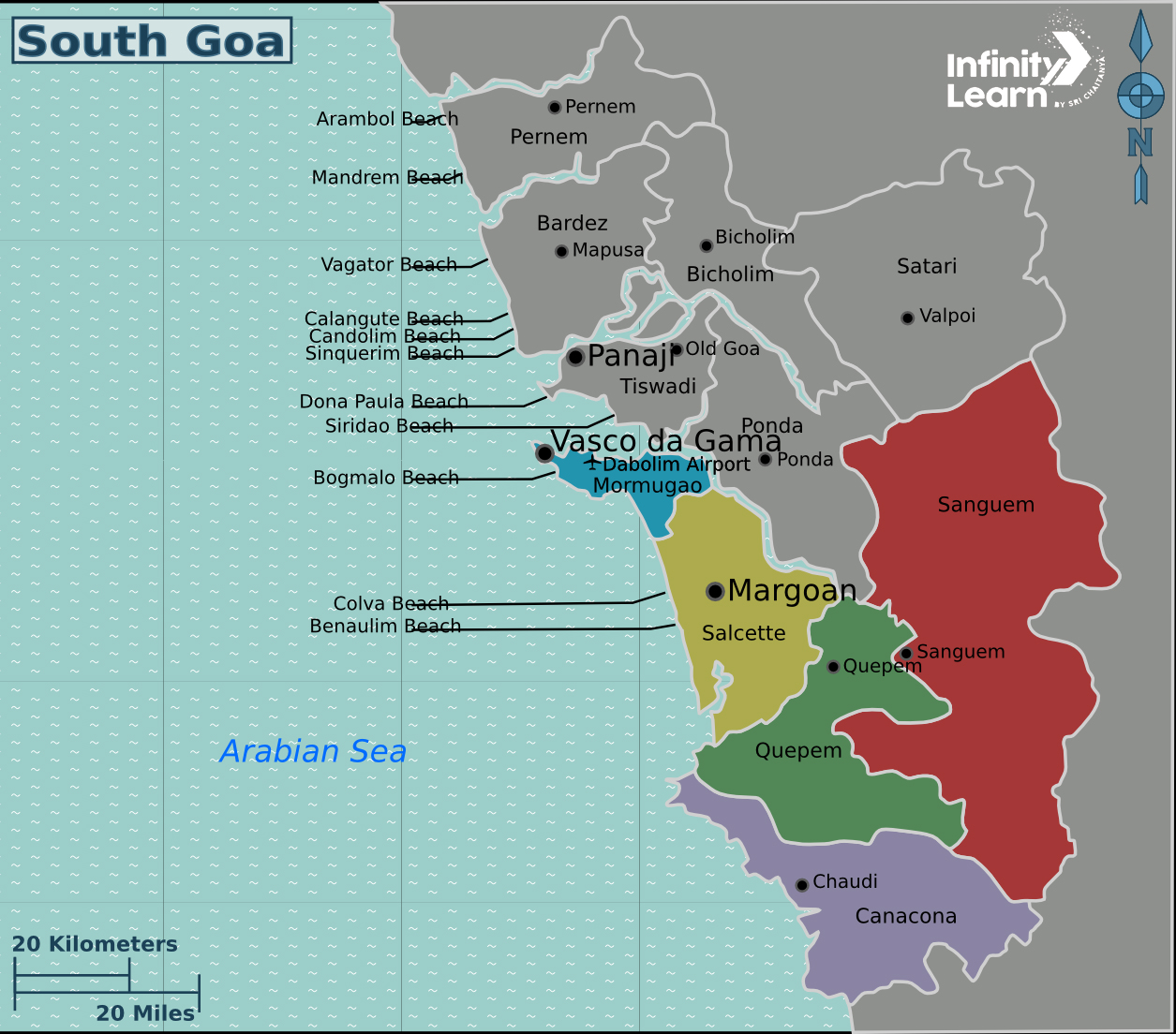 South Goa Map