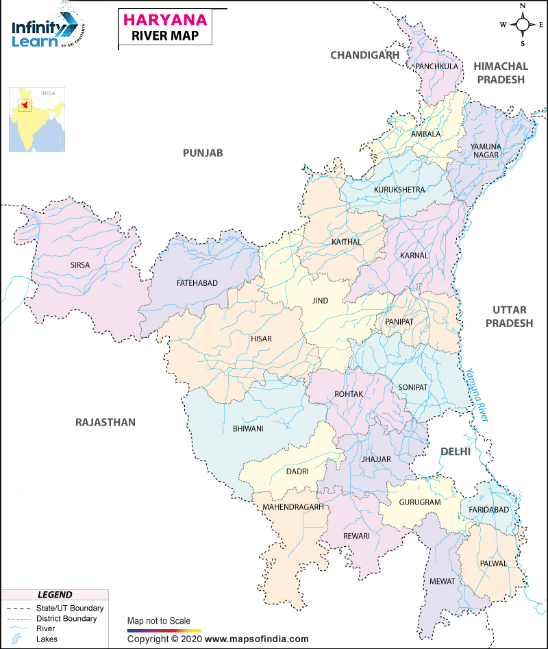 haryana river map 