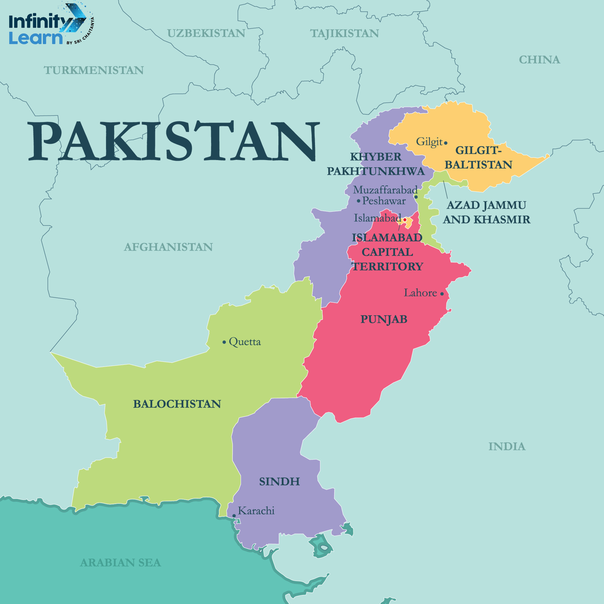 pakistan states and capitals