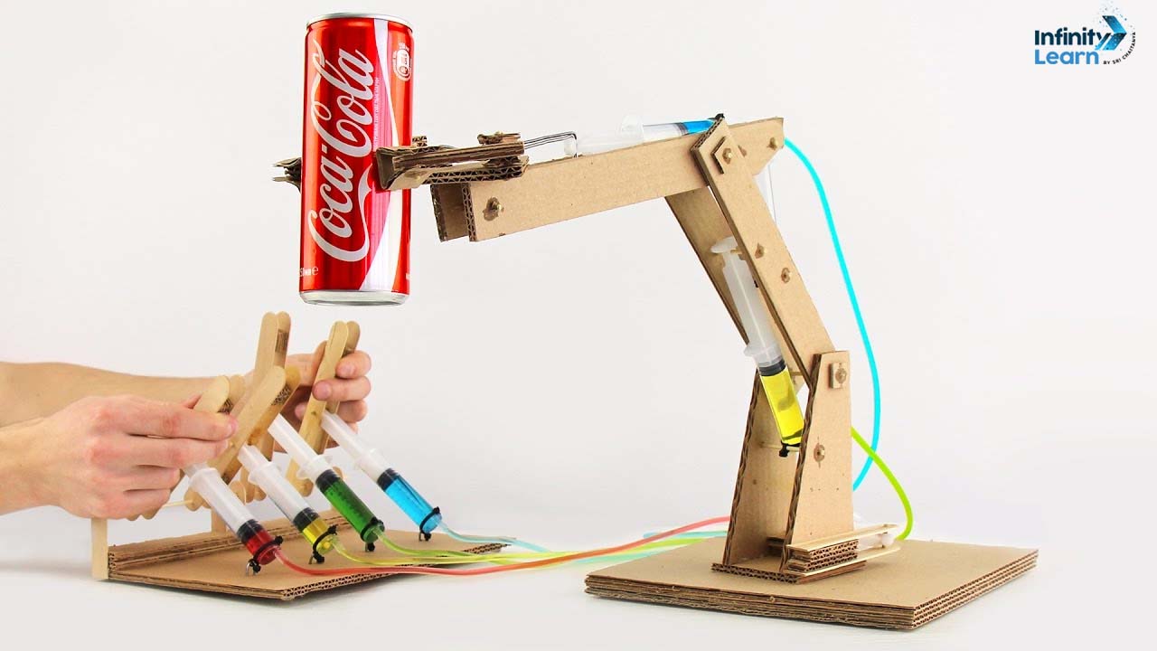 science project ideas for Class 10- Hydraulic Arm Model