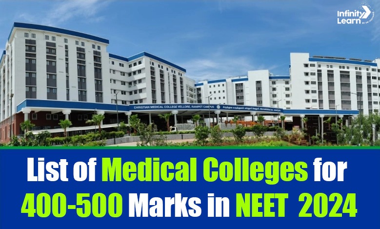 List of Medical Colleges for 400-500 Marks in NEET 2024