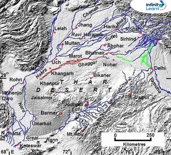 Ghaggar River Map