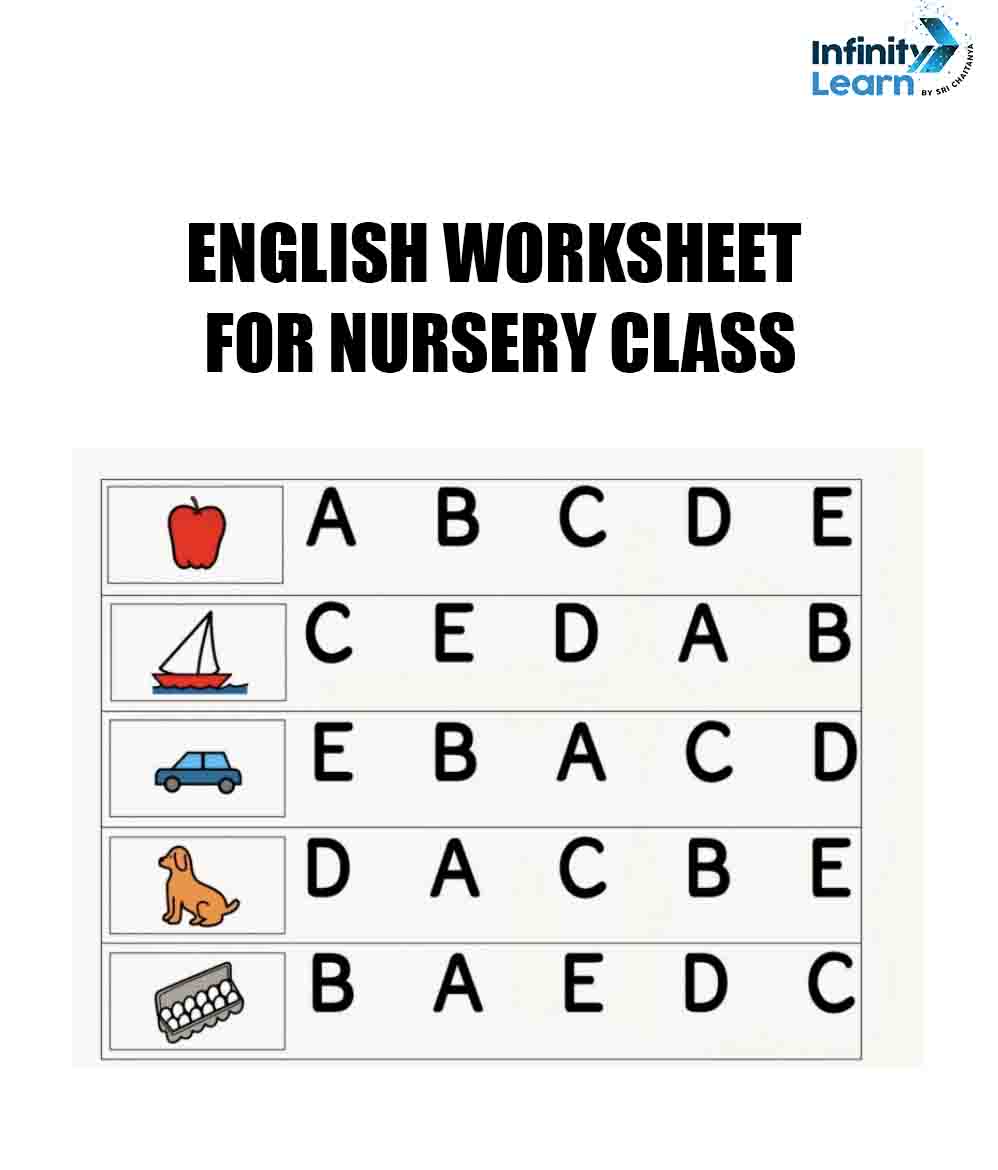 English Worksheet for Nursery Class 