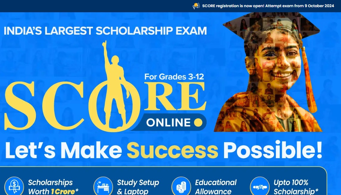 SCORE Online 2024 Scholarship Exam