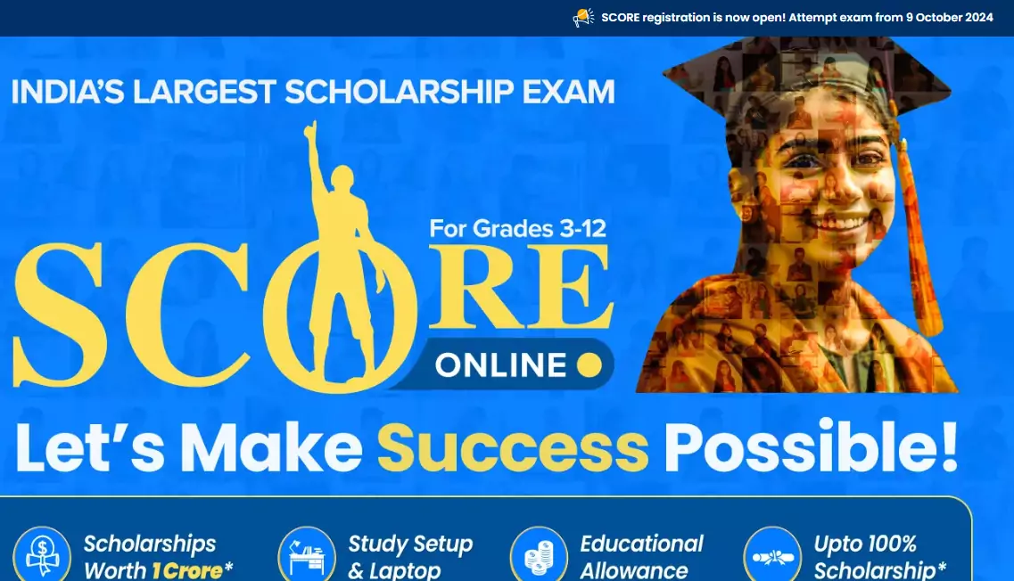 SCORE Online 2024 Scholarship Exam