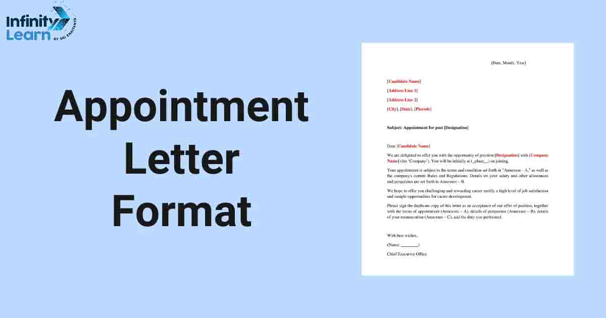 appointment letter format 