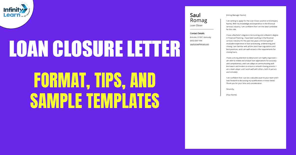 loan closure letter format tips and sample templates 