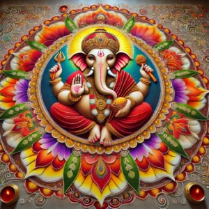 Rangoli Design for Ganesh Chaturthi 