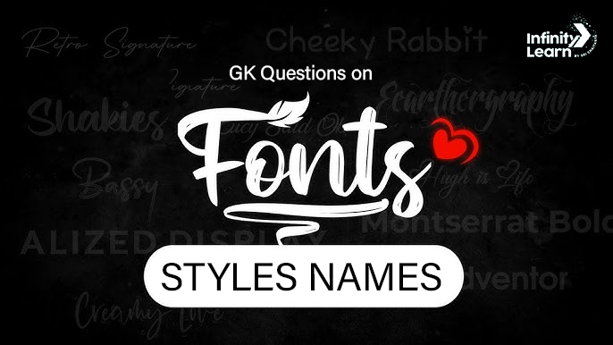 gk question fonts syle name