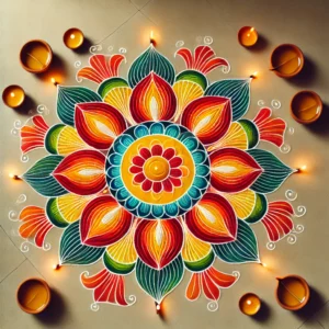 Basic Flower Rangoli