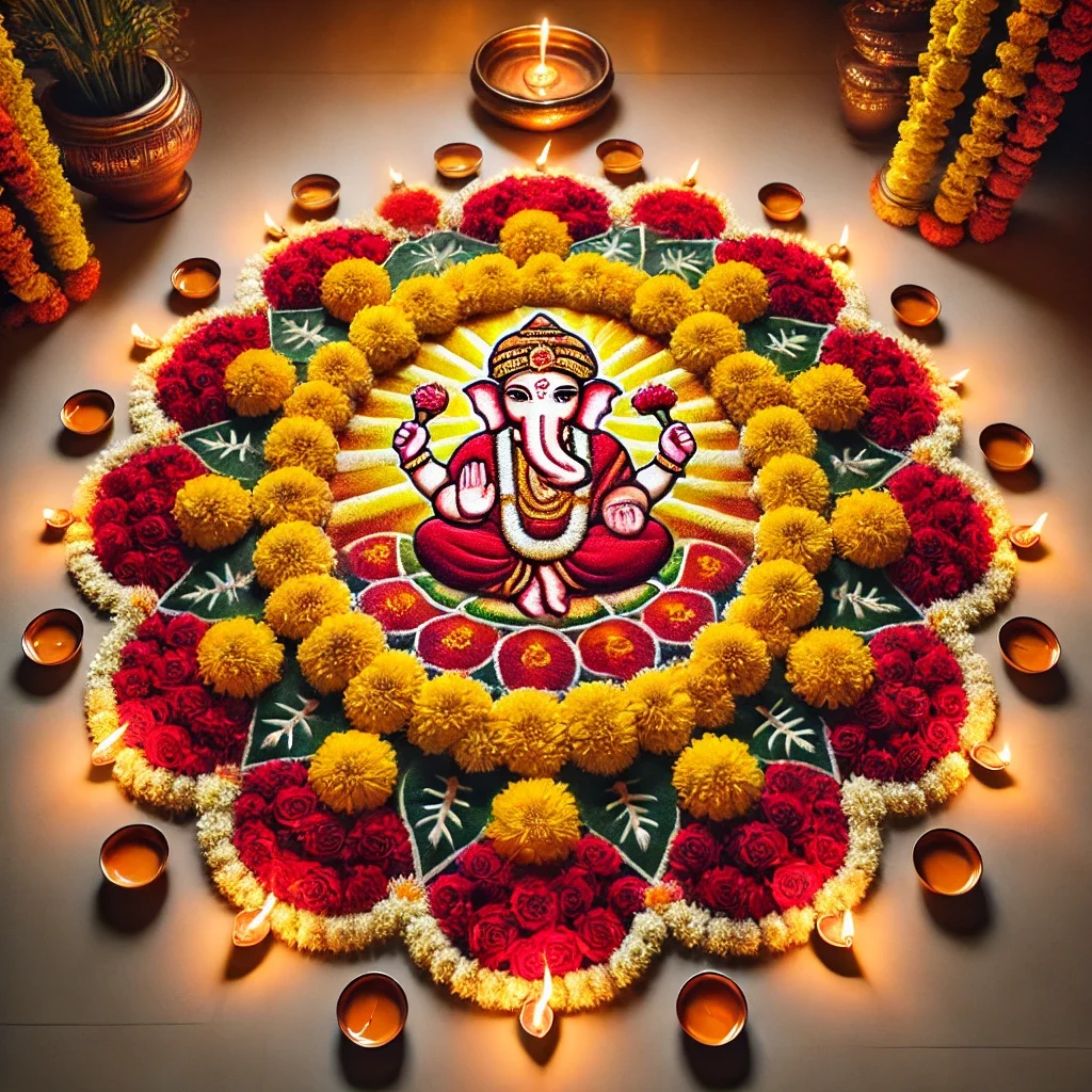 Rangoli Design for Ganesh Chaturthi