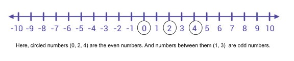 Even and Odd Numbers on a Number Line