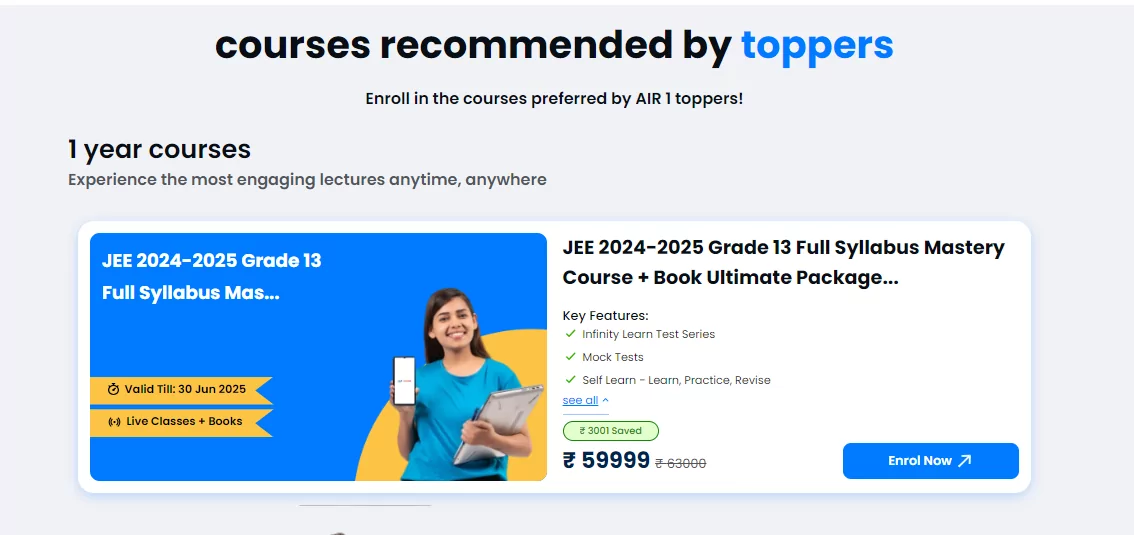 Online Course for JEE Droppers