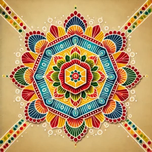 Geometric Pattern Dussehra Rangoli 