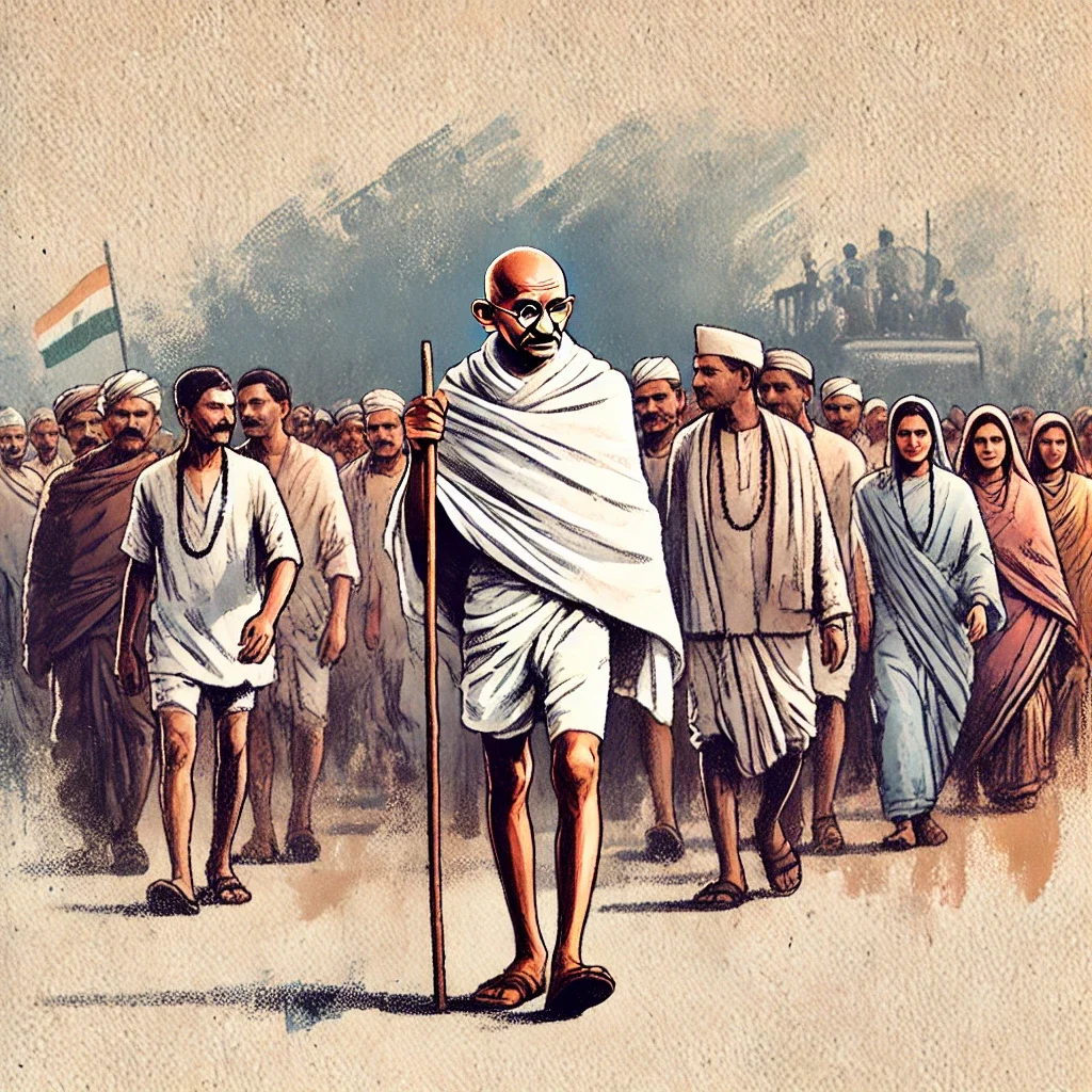 Gandhi Jayanti Poster Drawing