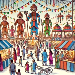 Dussehra fair scene