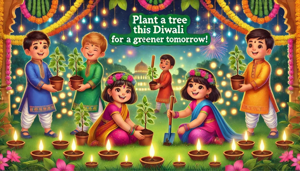 Eco friendly diwali poster making