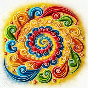 Swirling Rangoli Design